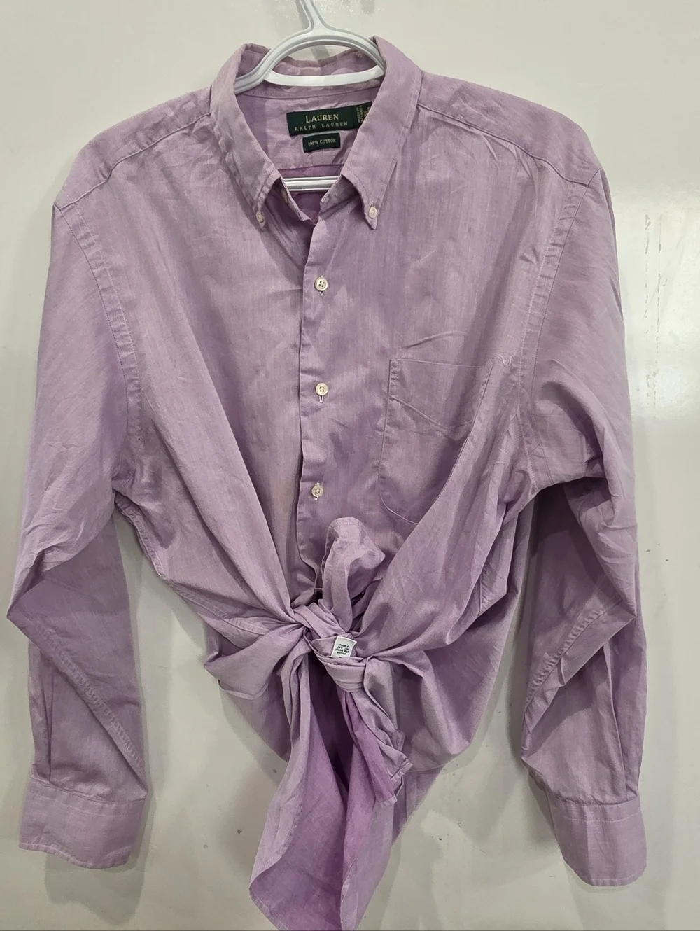 Lauren Ralph Lauren WoMen's Lavender Button-Down Shirt Plus Size Size 16